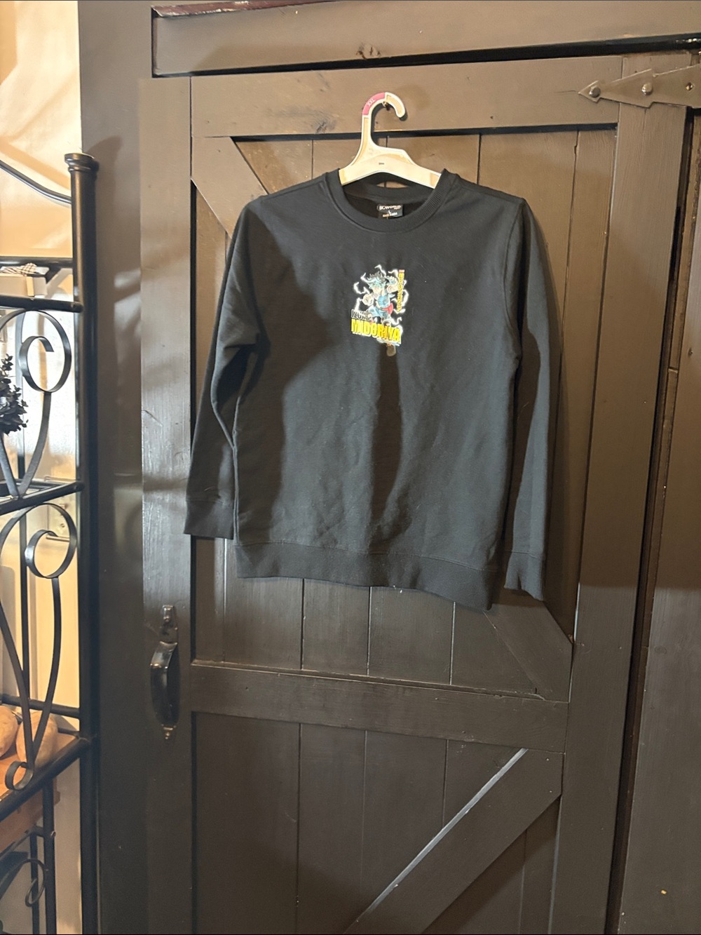 Bioworld Black Sweatshirt with Colorful Cartoon Chest Logo